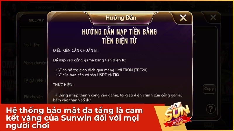 Hệ thống bảo mật đa tầng là cam kết vàng của Sunwin đối với mọi người chơi.