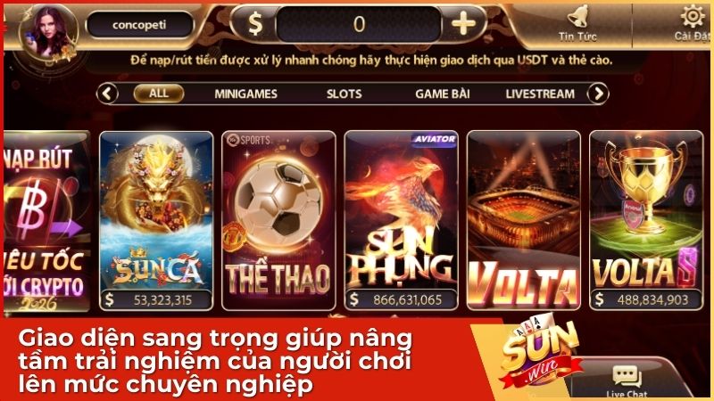 Giao diện sang trọng giúp nâng tầm trải nghiệm của người chơi lên mức chuyên nghiệp.