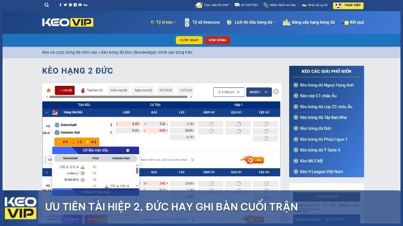 Ưu tiên Tài hiệp 2, Đức hay ghi bàn cuối trận